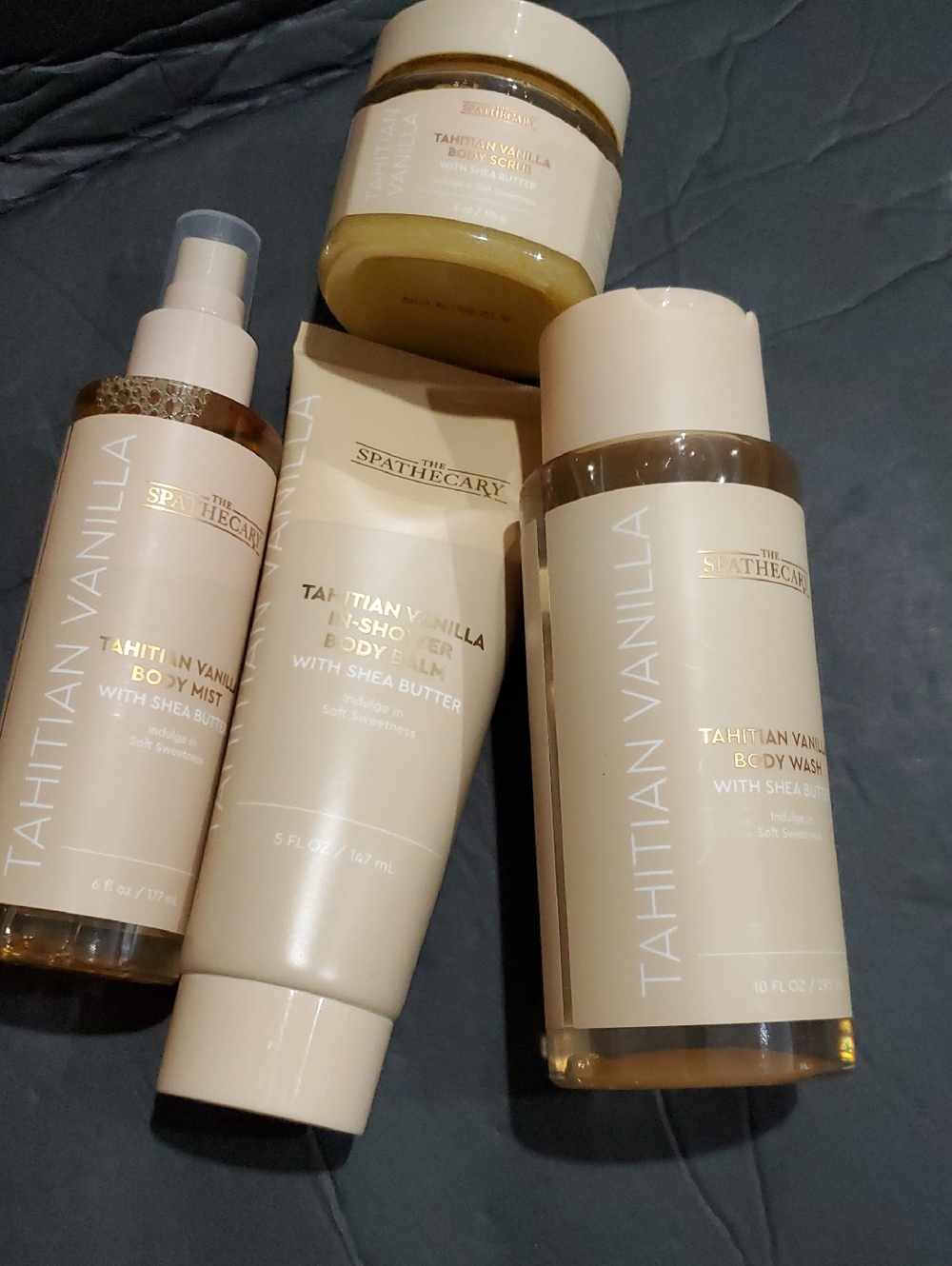 2 piece Tahitian Vanilla shea butter infused bath and body shower skin care‎ set